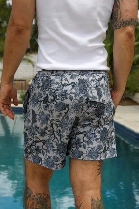 Blue Paisley Deck shorts