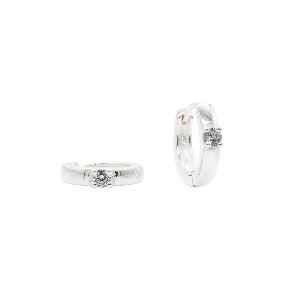 Clicker Mini Hoops – Moissanite Precision Hinged Earrings