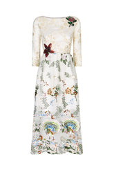 Qiaochu Embroidered Peacock Dress