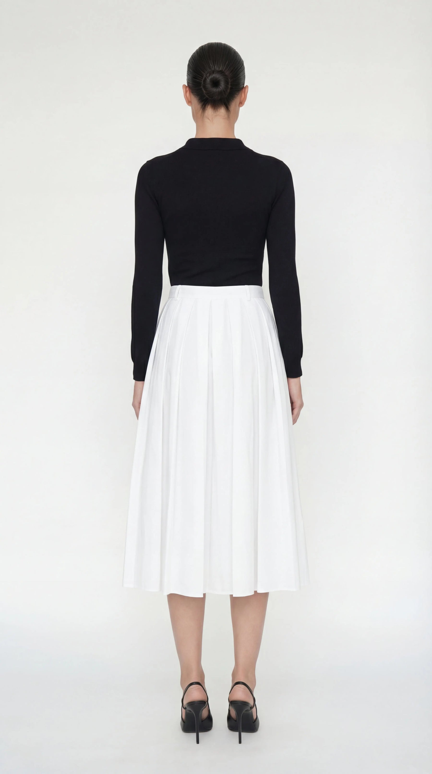 Sonia Polo Midi Dress With Pleated Skirt