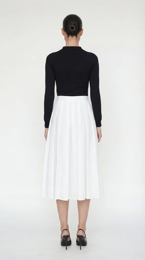 Sonia Polo Midi Dress With Pleated Skirt