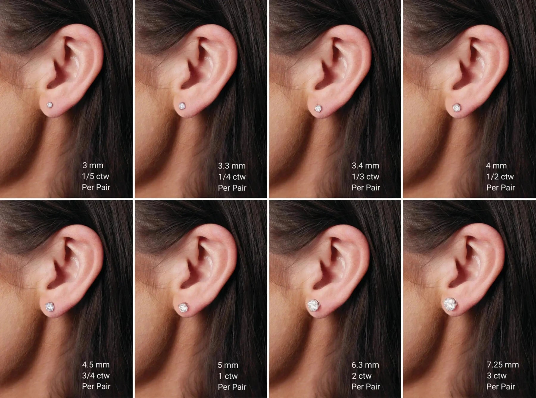 1 1/2 CT Lab-Grown Diamond 4-Prong Stud Earrings in 14K Gold