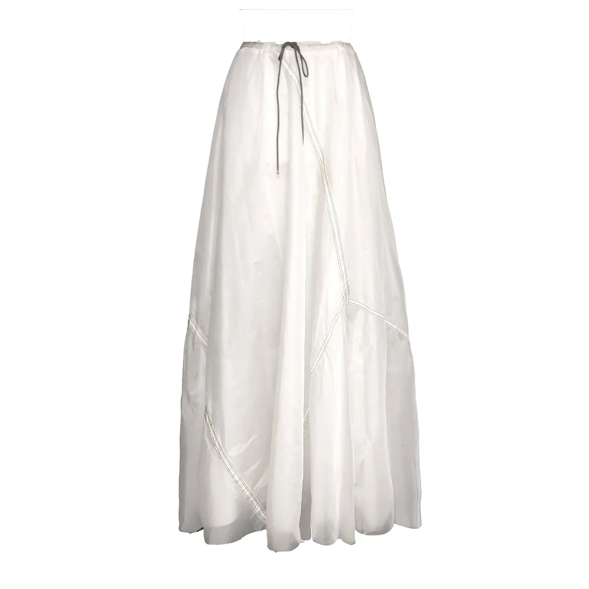 Amy Maxi Parachute Skirt-White
