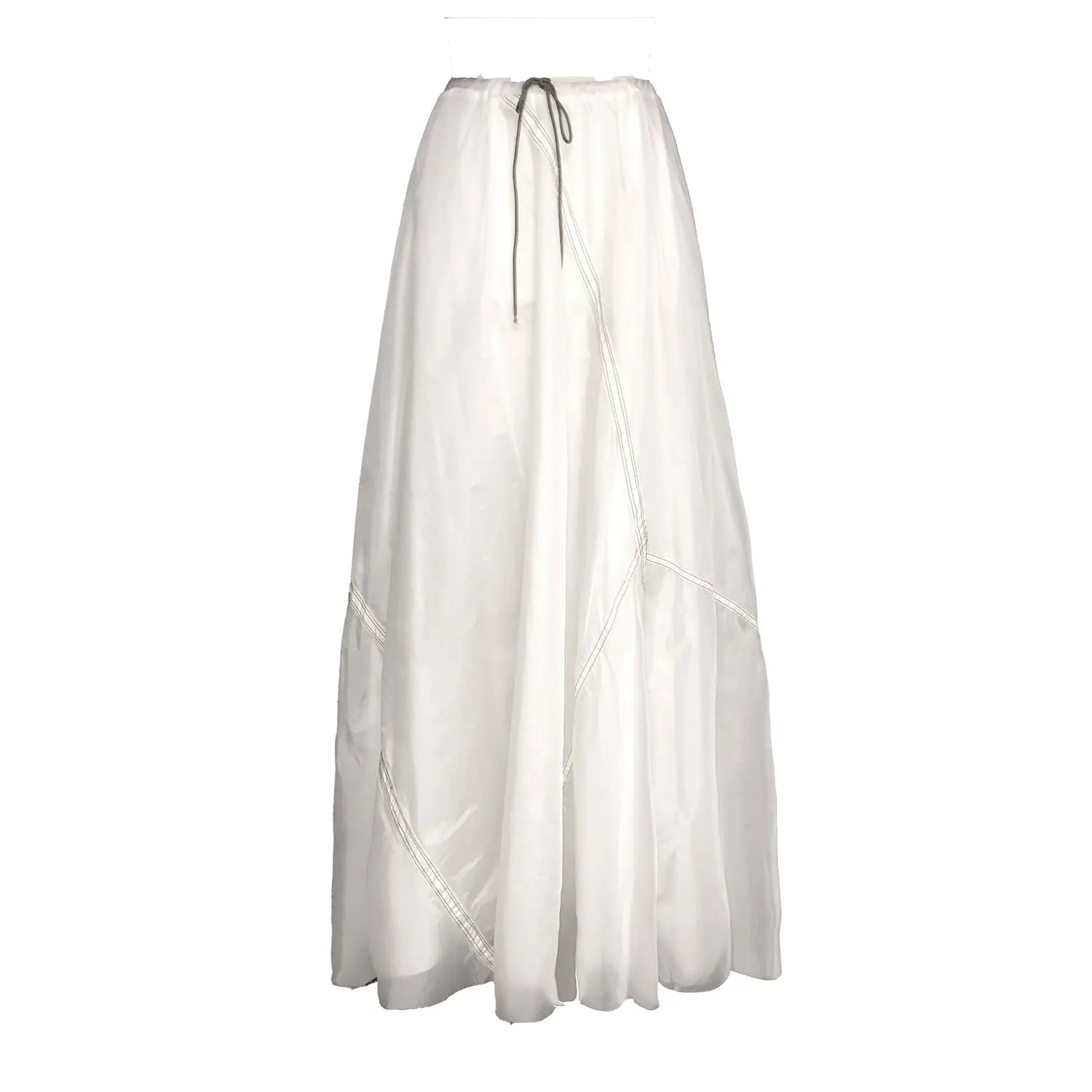 Amy Maxi Parachute Skirt-White