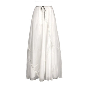 Amy Maxi Parachute Skirt-White