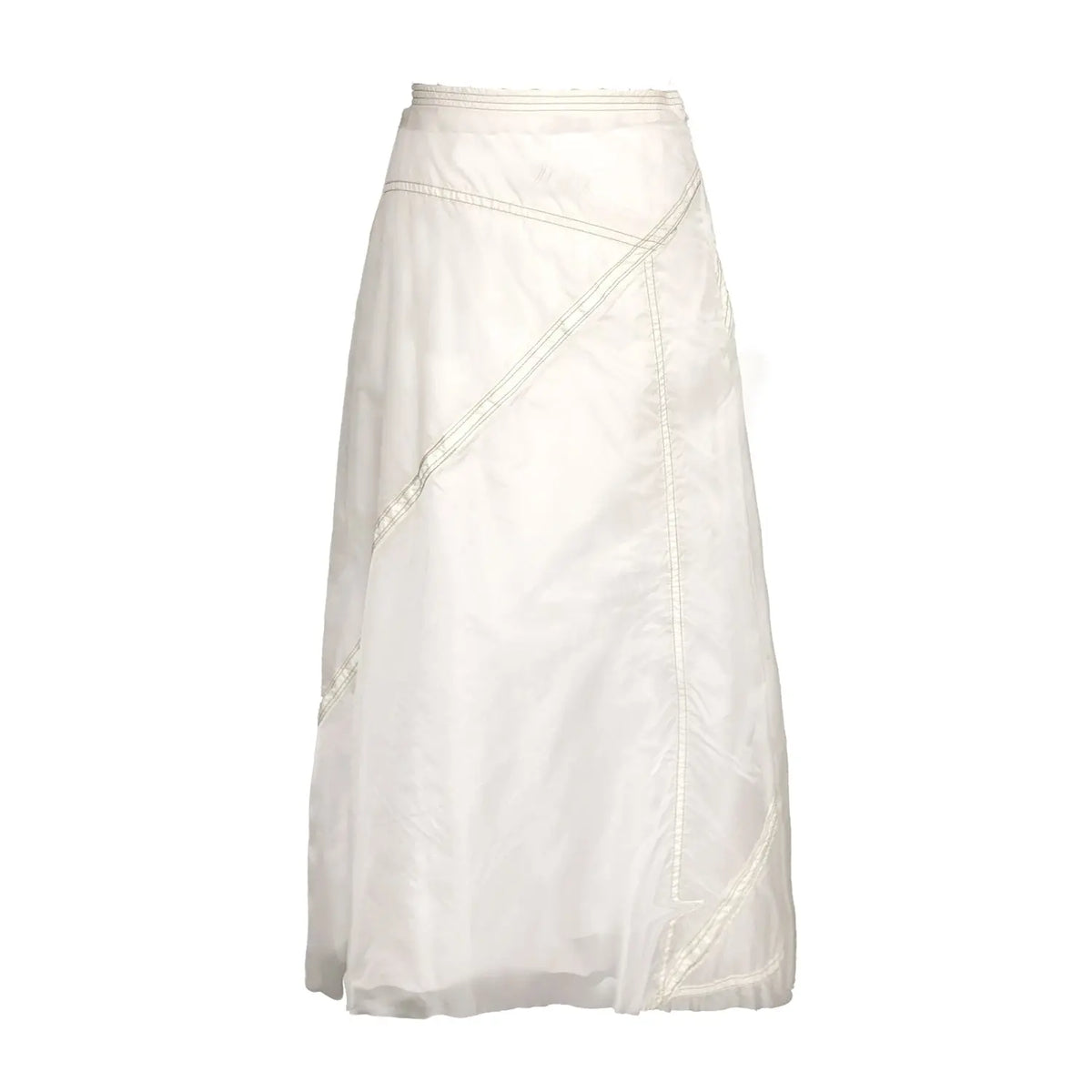 Harriet Midi Parachute Skirt-White