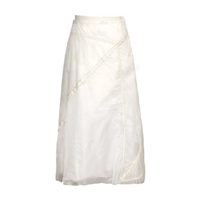 Harriet Midi Parachute Skirt-White