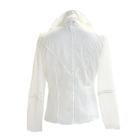 Elinor Flutter Front Parachute Jacket-White