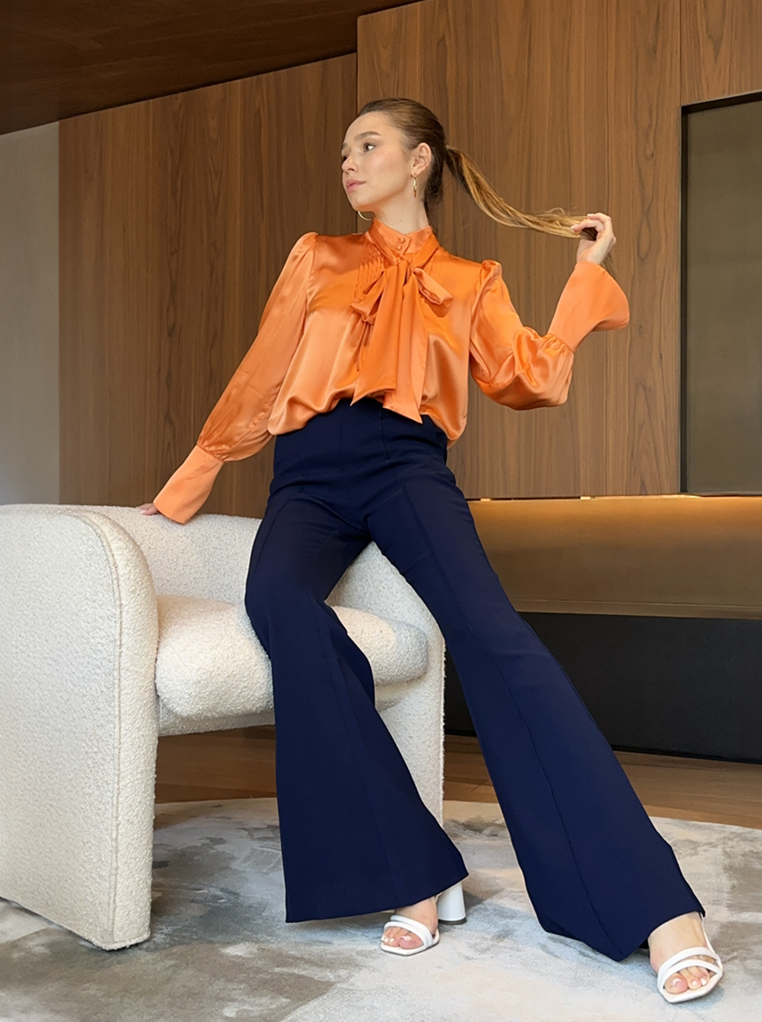 Jessica Flare Crepe Pant